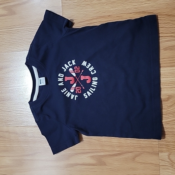 Janie and Jack Sailing Crew patriotic top T-Shirt navy Blue 12-18 month boys - Picture 1 of 8